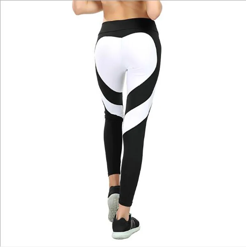 Heart Shape Love Leggings Women Sporting High Waist Fitness Leggins With Pocket Plus Size Workout Pants | Женская одежда