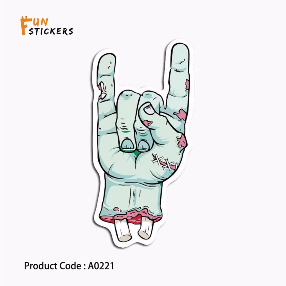Rock and roll gestures horror finger music trend combination set cardboard laptop guitar skateboard luggage waterproof sticker | Игрушки и