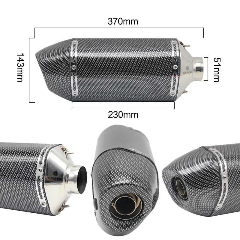 Выхлопная труба для мотоцикла sclmoto-51 мм глушитель гонок с дБ Killer YZF R1 R6 ZX6R GSXR MT07 MT09