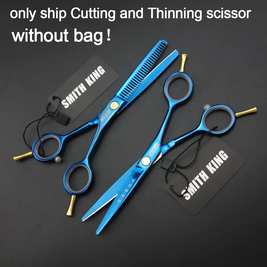 2 pcs without Bag 5,5 дюймов Профессиональные Парикмахерские ножницы/ножницы, ножницы/филировочные ножницы/бритва/Thinningcomb высокое качество-синий - Цвет: 2 pcs without Bag