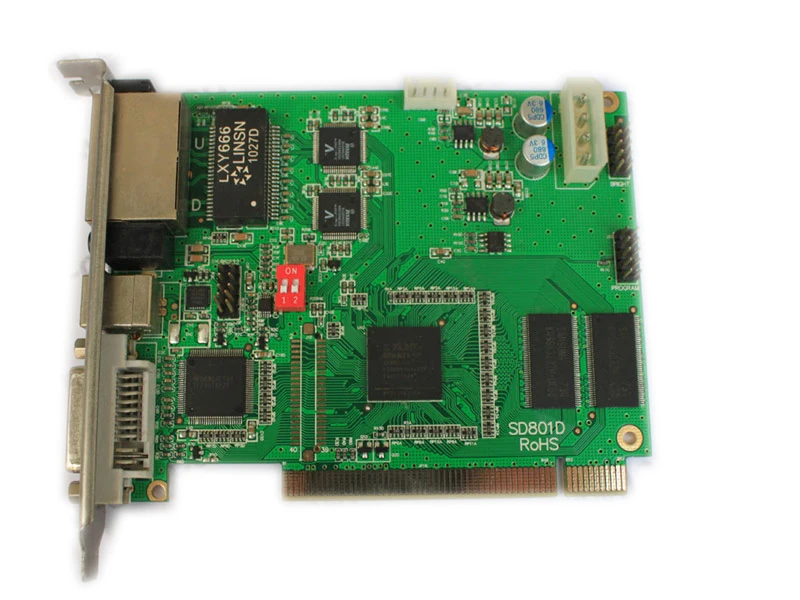 Оригинальная linsn ds801 ds801d стандартная отправляющая карта для одноцветного