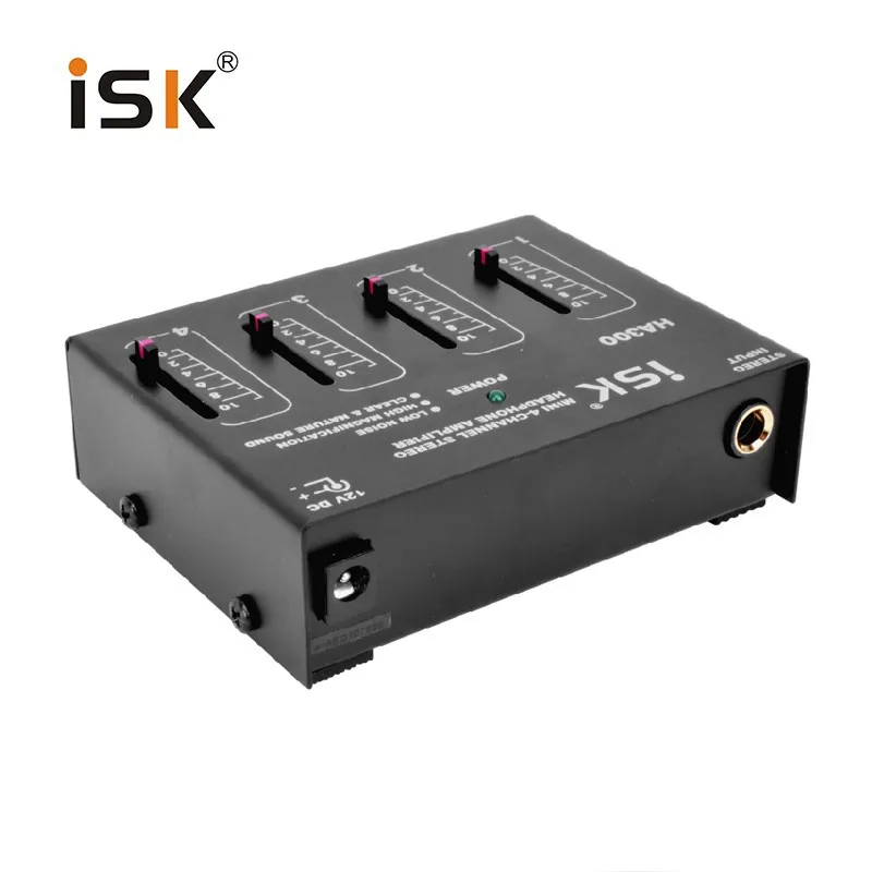 Оригинальный Портативный 4-канальный стереоусилитель для наушников ISK HA300 с