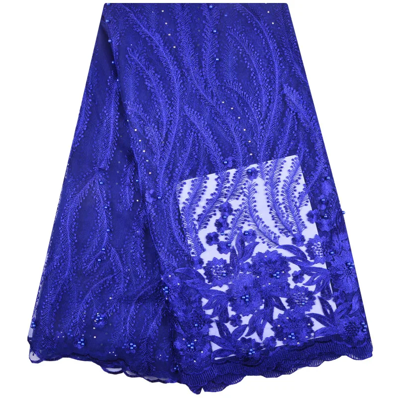 

Latest Blue African Laces Fabrics Embroidered African French Lace Fabric Cheap African French Net Tulle Lace Fabric S1300