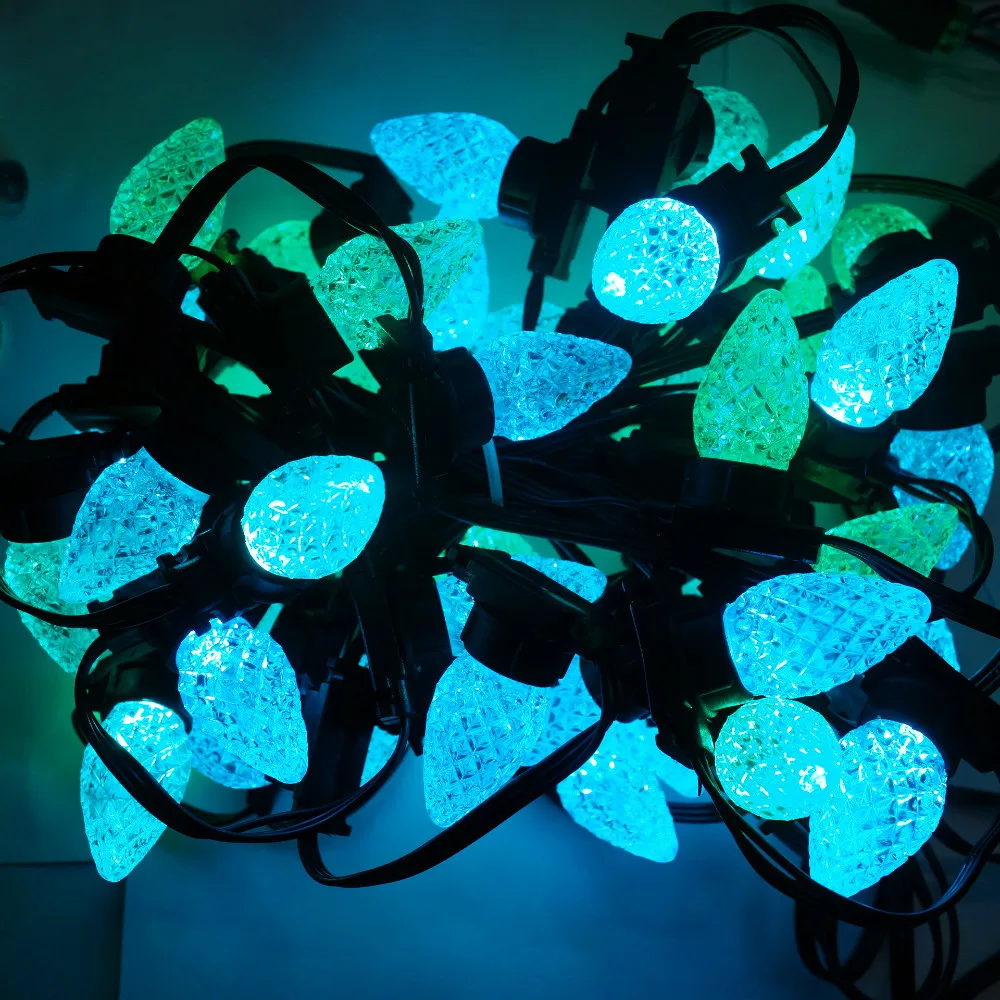 Светодиодная лента C9 WS2811 DC5V 5050 SMD technicolor pixel string 50 узлов/strand все черные провода и