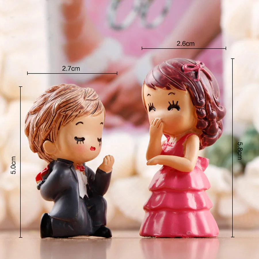 Торт Топпер пара Жених Невеста Статуэтка смоляная Подарочная подставка для