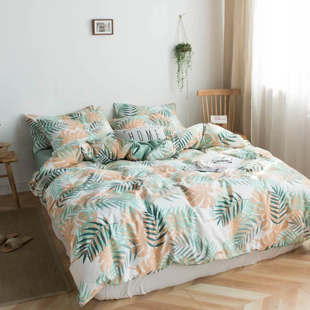 Pink Grey Yellow Hearts Bed Cover Duvet Cover Set Cotton Bedding Set Bedlinens Twin Queen King Flat Sheet Fitted Sheet