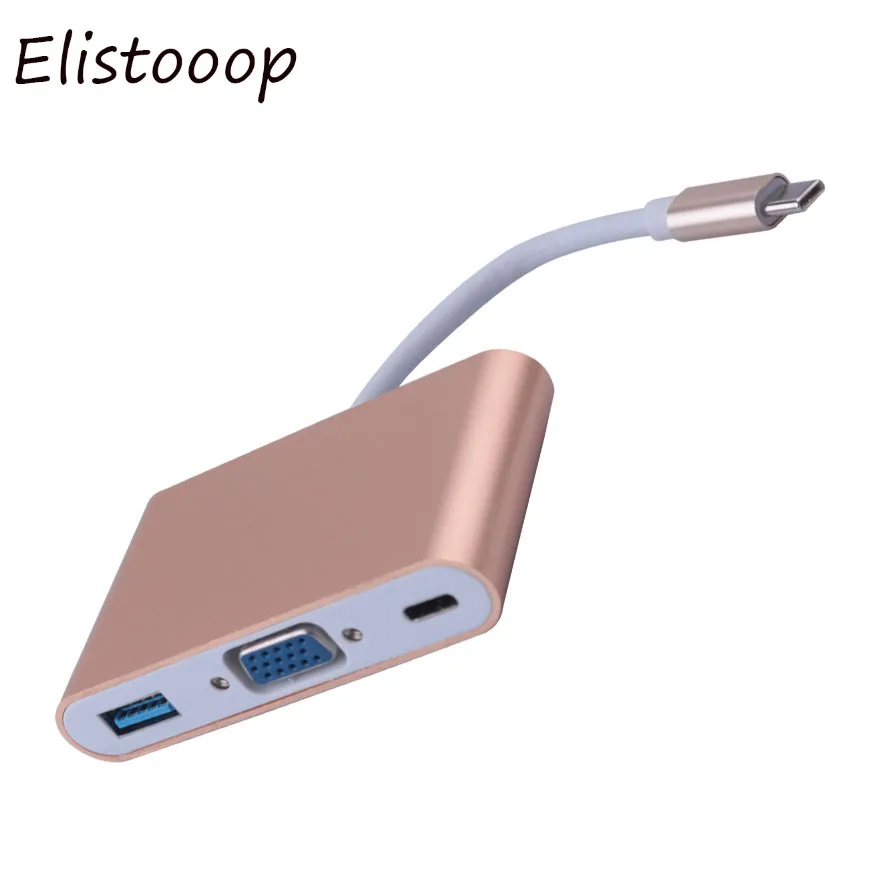 Кабель-адаптер USB 3 1 Type C to VGA type hdmi c для нового Macbook | Электроника