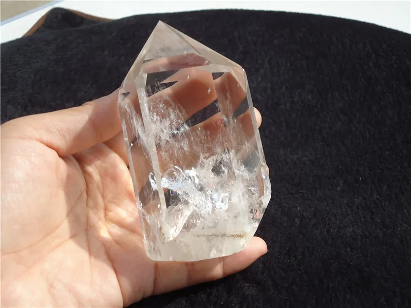 

475g RARE NATURAL White quartz Crystal Point Original Specimen free shipping