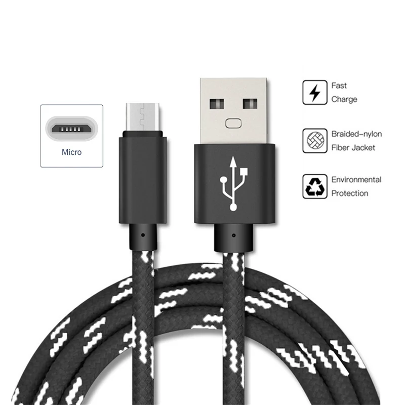 RHOADA 0 25/1/2/3 м длина быстрой зарядки Micro usb кабель для передачи данных