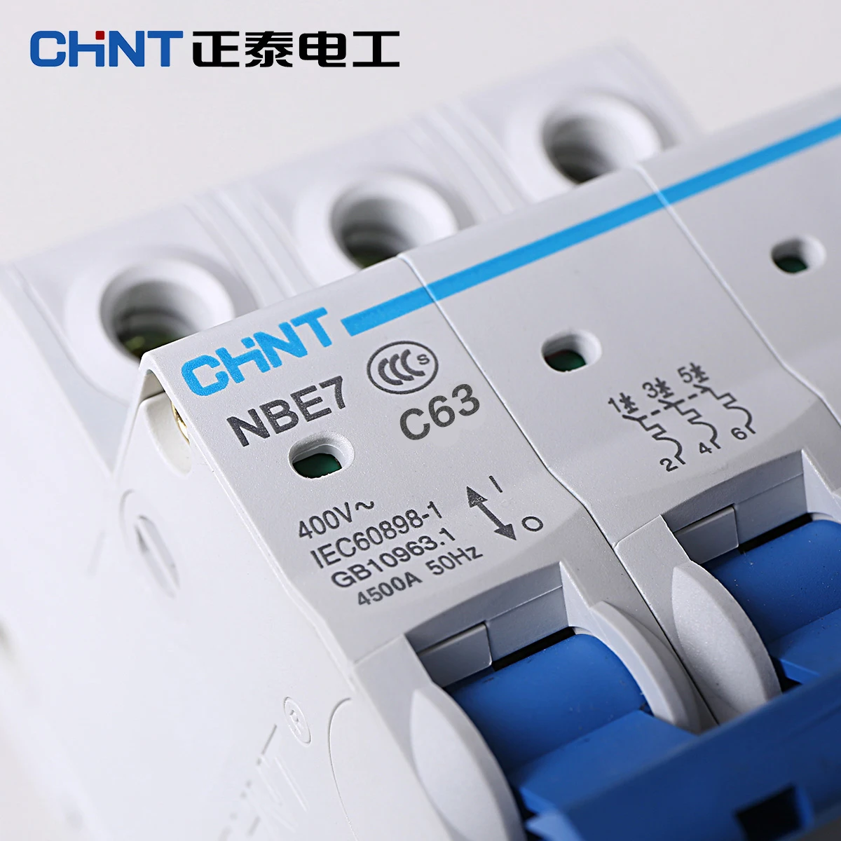 Китайский миниатюрный автоматический выключатель трехфазный воздушный NBE7 3P 63a