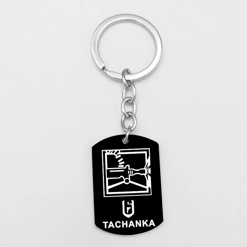 TACHANKA Новая игра Rainbow Six 6 Siege брелки череп BLACKEARD бандит алиби ASH FINKA IQ FUZE DOC брелок из нержавеющей стали - Цвет: TACHANKA