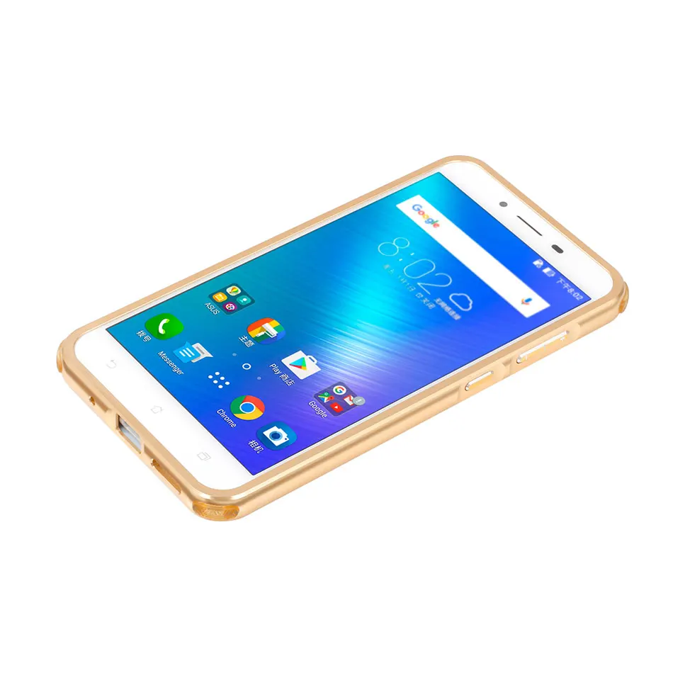 Роскошный металлический бампер для Asus ZenFone 3 Max ZC553KL + матовая жесткая задняя