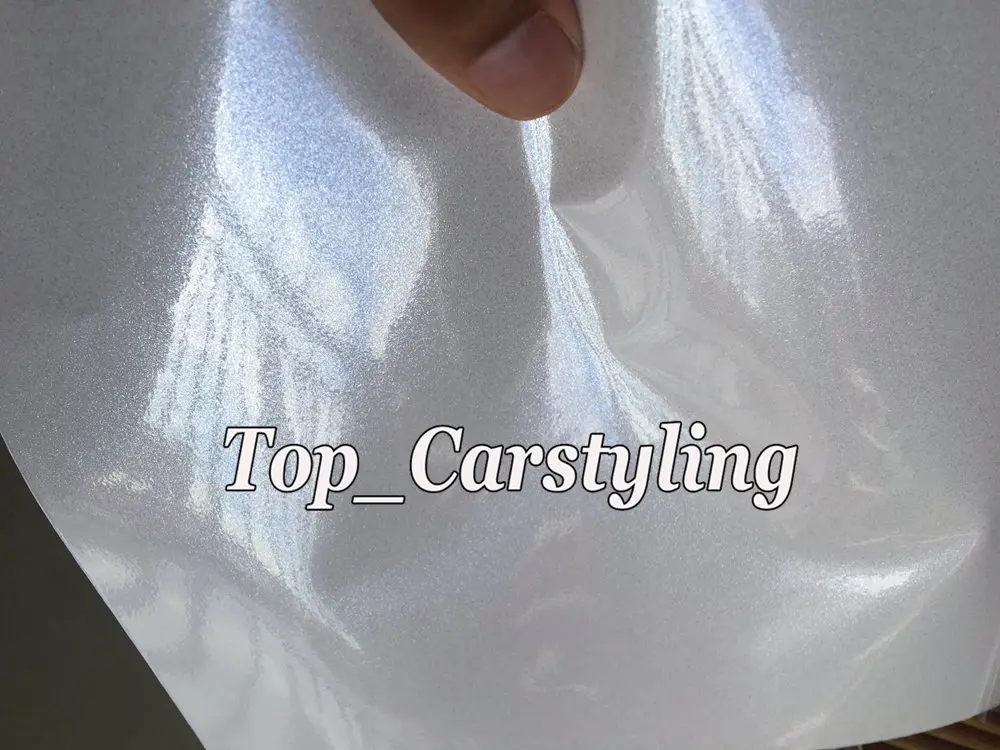 Блестящая жемчужная белая металлическая виниловая пленка для стайлинга