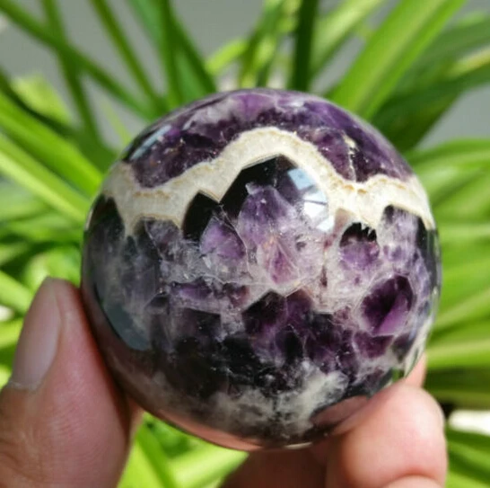 

195g NATURAL Dream Amethyst Crystal sphere ball Orb Gem Stone