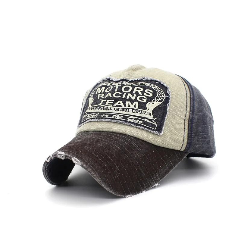 

Minhui Classic Washed Cloth Cap Men Vintage Hats Patch Letters Baseball Caps Women Casquette Casual Hat