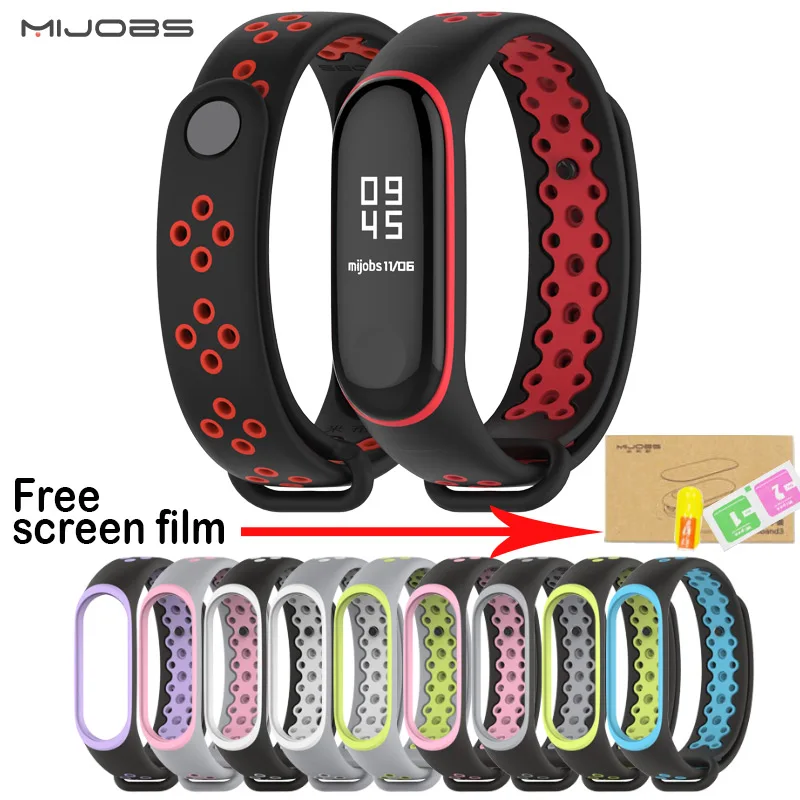 Ремешок цветной для Xiaomi Mi Band 3 спортивный сменный Браслет 2 аксессуары|mi band strap|for mi