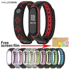 Ремешок цветной для Xiaomi Mi Band 3, спортивный сменный Браслет для Mi Band 2, аксессуары