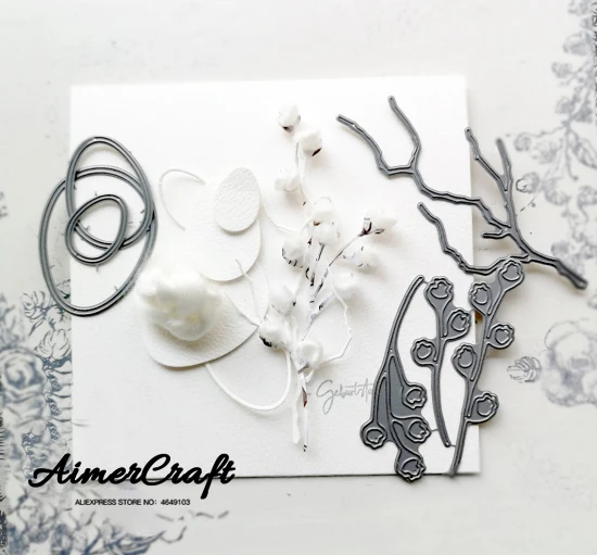 Металлические Вырубные штампы в виде яйца Catkins для бумаги сделай сам