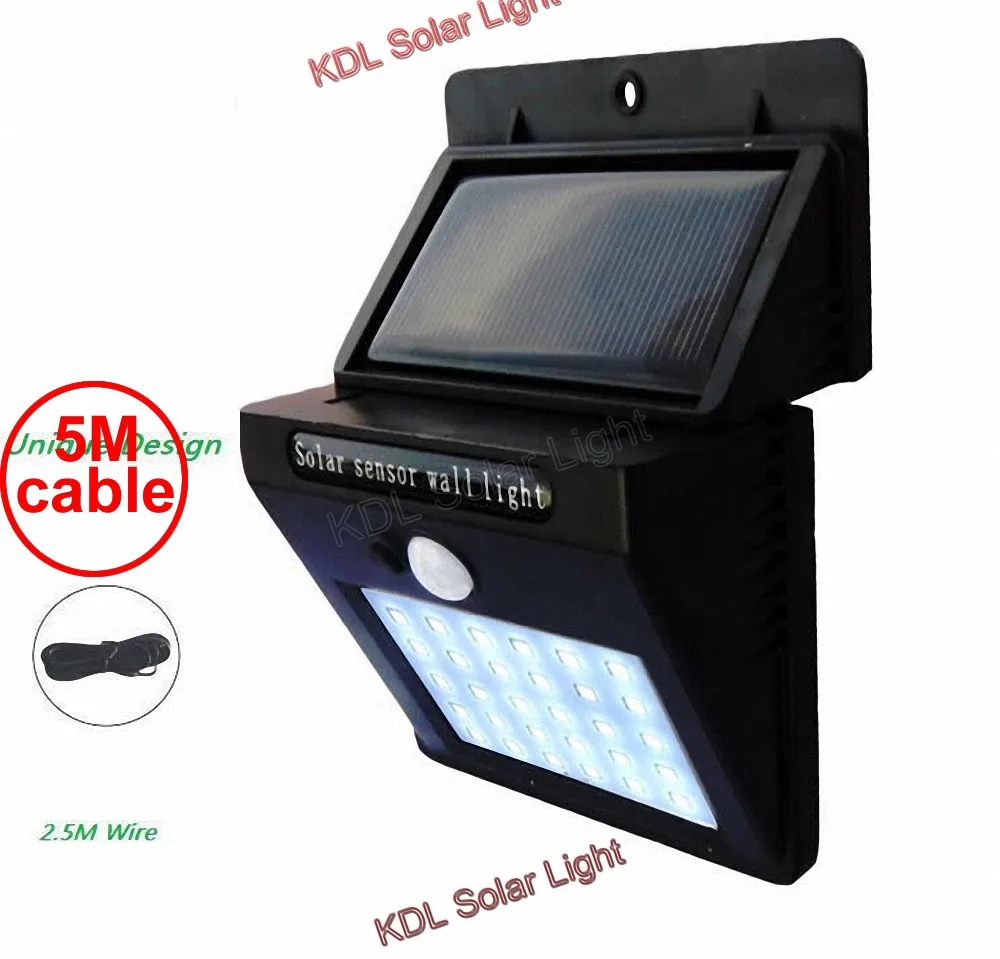 Новинка 500LM 30 LED Солнечная энергия уличный свет PIR датчик движения лампы для сада