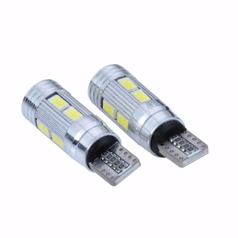 2 шт. T10 10SMD W5W 5630 10LED 220LM 6500 к Canbus без ошибок автомобиля клиновидные боковые Ширина