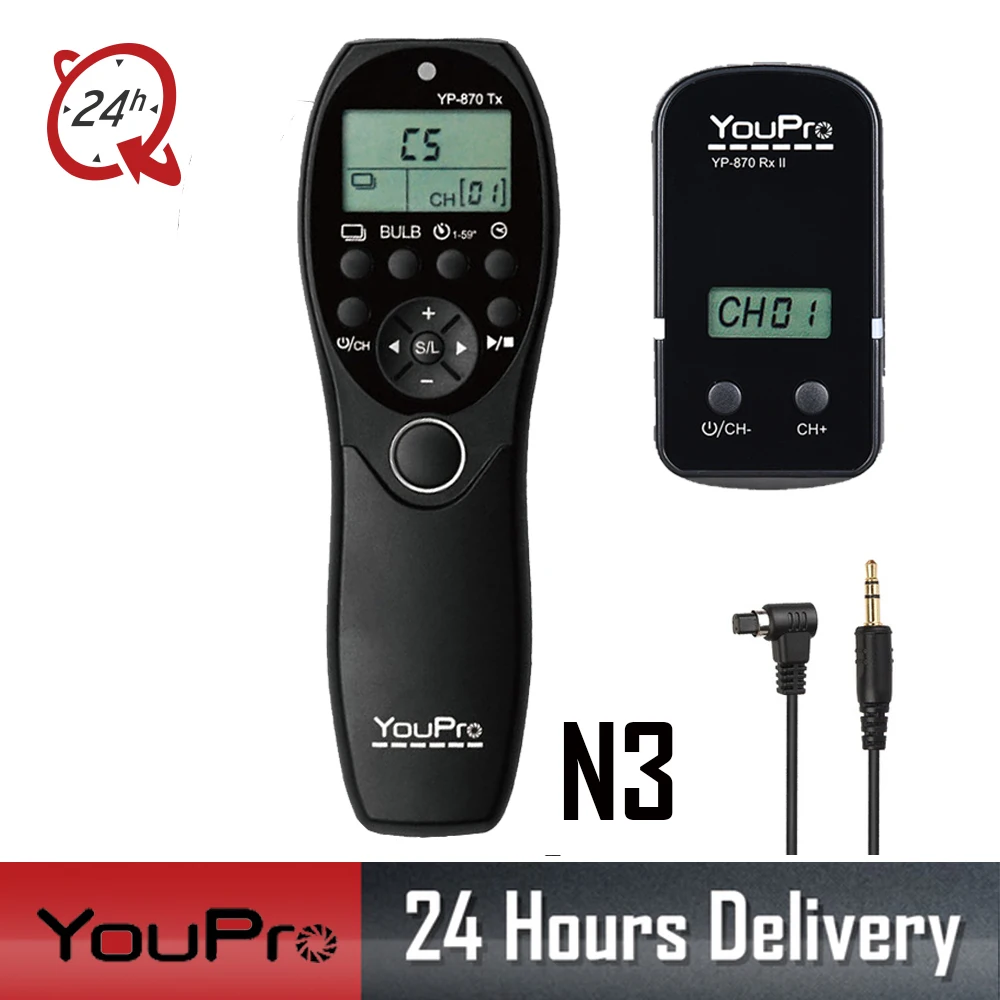 YouPro YP 870 II N3 Беспроводной технология дистанционный спуск затвора по таймеру пульт