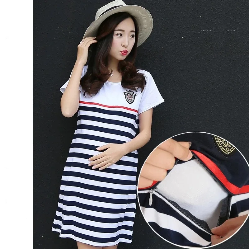 Высококачественная летняя одежда для мам платье грудного вскармливания платья в