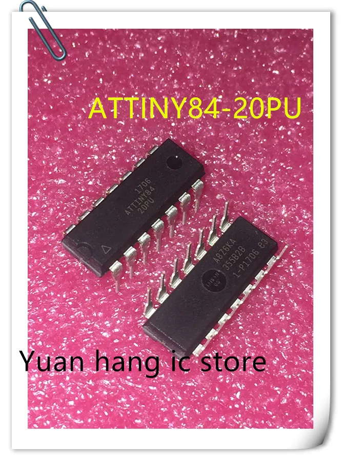 10 шт./лот ATTINY84-20PU ATTINY84 MCU 8BIT 8KB FLASH 14-dip IC