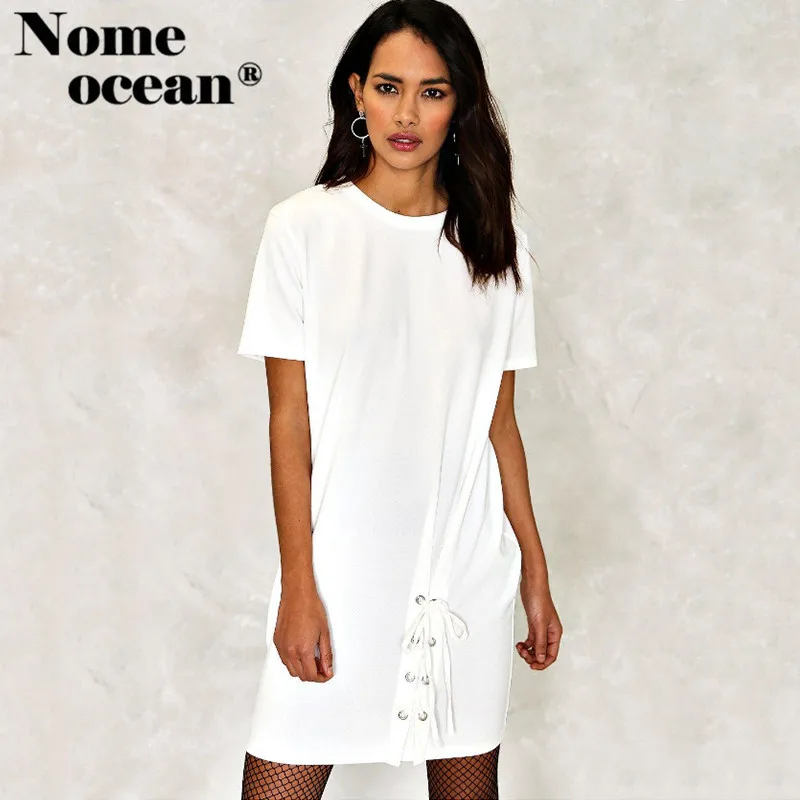 Платье со шнуровкой и рюшами мини-платье 2018 летнее повседневное уличное