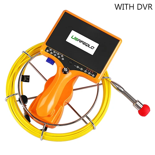 WITH DVR USAFEQLO ручной промышленный трубопровод 10 м 20 м 30 м 40 м эндоскоп 23 мм 1000TVL змеиная видеокамера " инспекция канализационных дренажных труб - Цвет: WITH DVR
