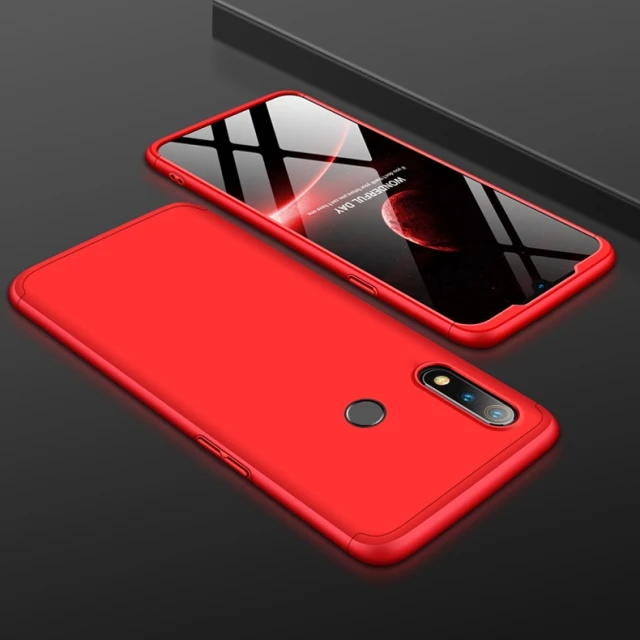 Красный Чехол OPPO Realme C2, роскошный защитный чехол с кольцом, противоударный чехол для Realme 3 Pro 2 U1 1 C1, чехол - Цвет: Красный