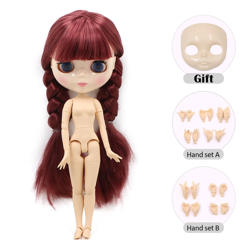 ICY blyth кукла Обнаженная фабрика Нормальная и общая тело Мода BJD кукла с ручным набором AB и лицевой панелью девушка кукла специальная цена - Цвет: 12532-J