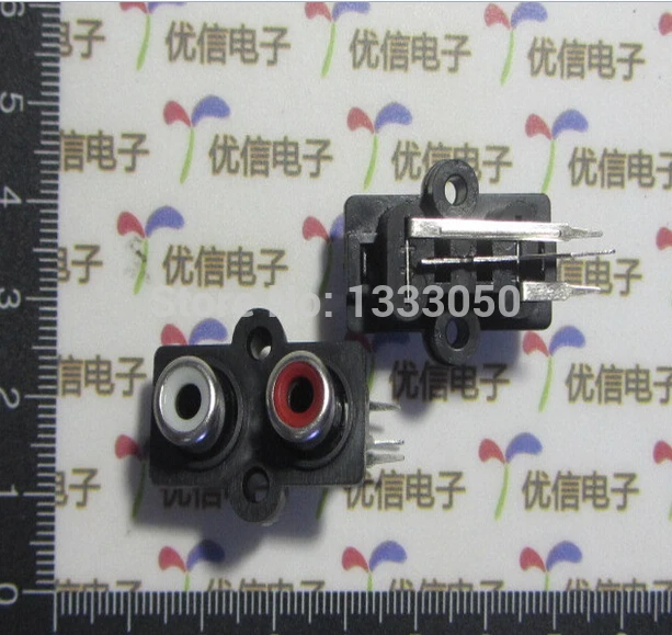 

Free Shipping 100pcs Stereo RCA Connector Female Chassis Sockets