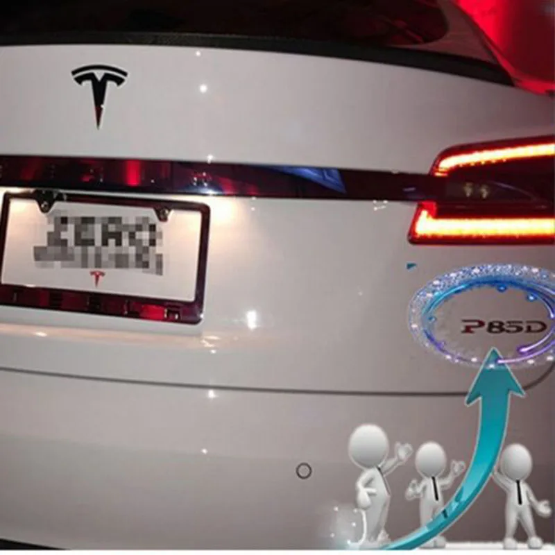 Наклейка Tesla Red Word P и D 1 упаковка значок для Model S P85D P70D 2012 2016|emblem sticker|emblem badgebadge sticker |