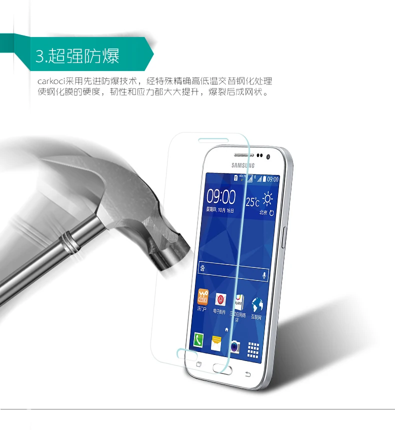 Закаленное стекло для защиты экрана Samsung Galaxy Core Prime G360 0 3 мм ультратонкое