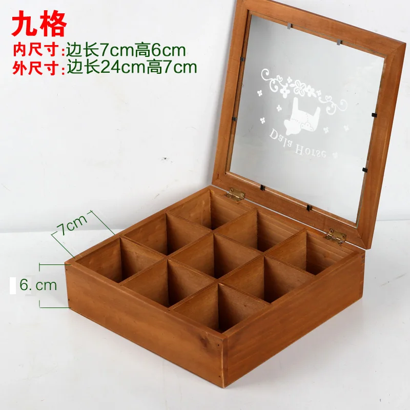 ZAKKA ретро деревянные коробки коробка для хранения ювелирных изделий стеклянная и