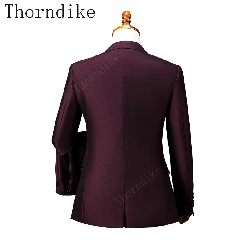 Thorndike 2018 мужские костюмы бордового цвета с отворотами на одной пуговице