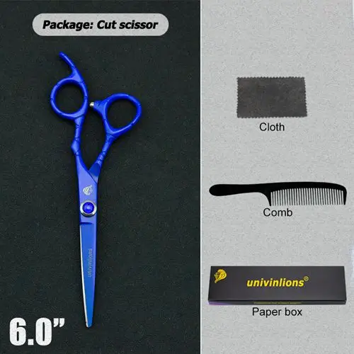 1 Blue Cutting Univinlions " профессиональные ножницы для волос набор острых лезвий Парикмахерские ножницы набор Парикмахерские ножницы, салон бритвы - Цвет: 1 Blue Cutting