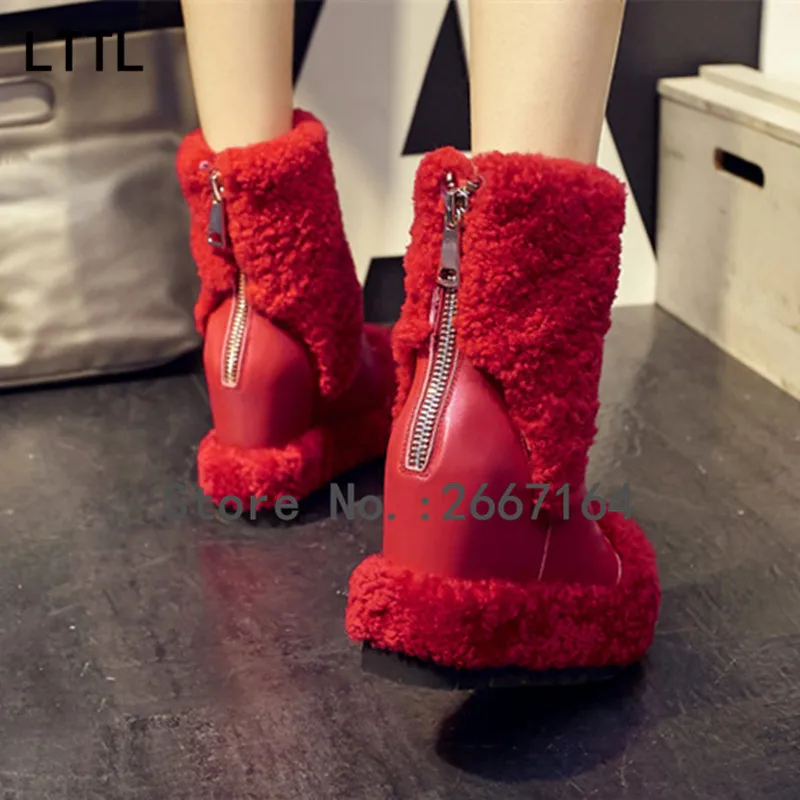 2016 Горячей Продажи Бренда Женщина Зима Снег Сапоги Густой Мех Согреться Мода
