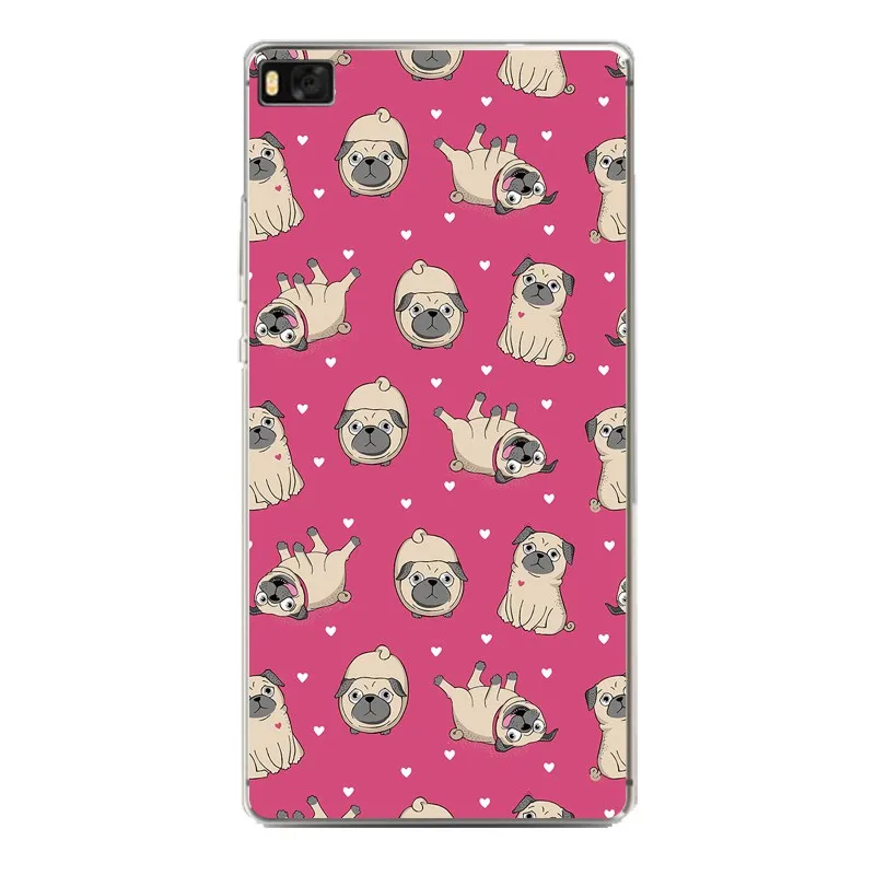 Cartoon Cat Soft Clear TPU Phone Case For huawei P10plus P8 P9lite honor 3c 4c 6a 7 8 9 5c Coque Cute Dog Cover Free Shipping | Мобильные