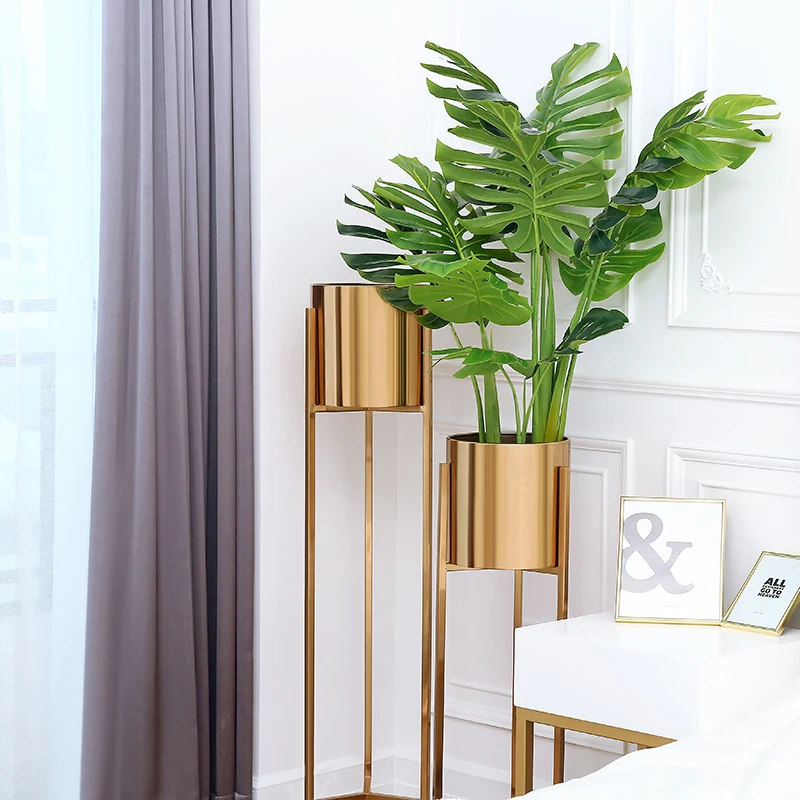 

Из золотистого металла цветочный горшок золото ваза горячая Распродажа декоративные вазы в фойе клуба отеля