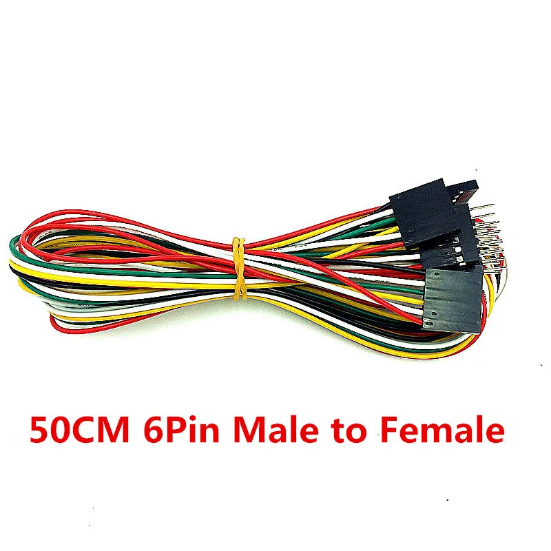 Dupont line 10 шт./лот 50 см 6Pin папа + мама и женщина 2 54 Перемычка мм провод кабель для DIY