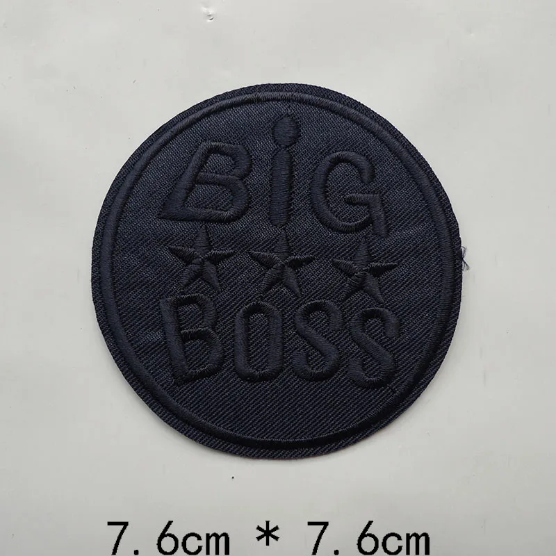 H53 1 шт. значки Big Boss, железные нашивки, термоплавкая вышивка, аппликация для шитья одежды, наклейки для одежды, аксессуары для платьев в полоску - Цвет: H53