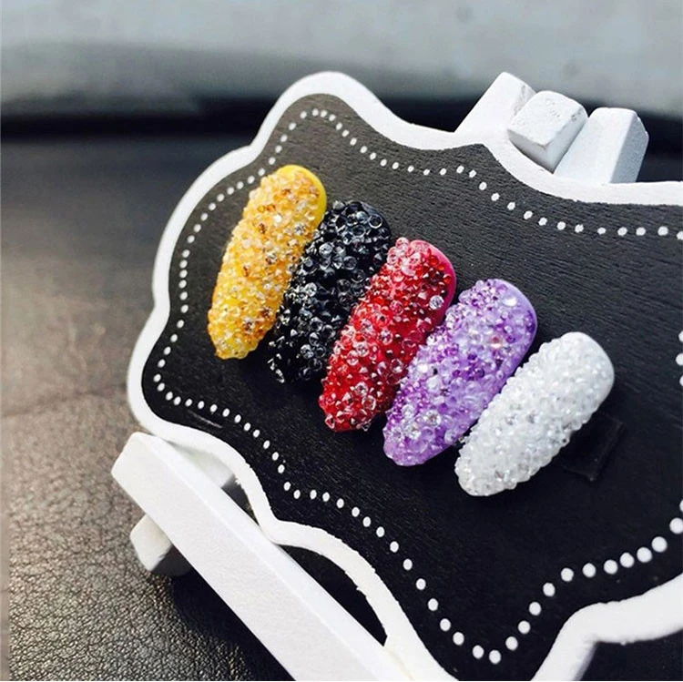 1440 шт./упак. 1.3 мм 3D Мини Циркон Nail Art Стразы DIY Сияющий многоцветный Украшения