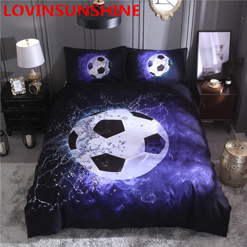 LOVINSUNSHINE 3D Американский футбол постельное белье огонь вода печатных Футбол