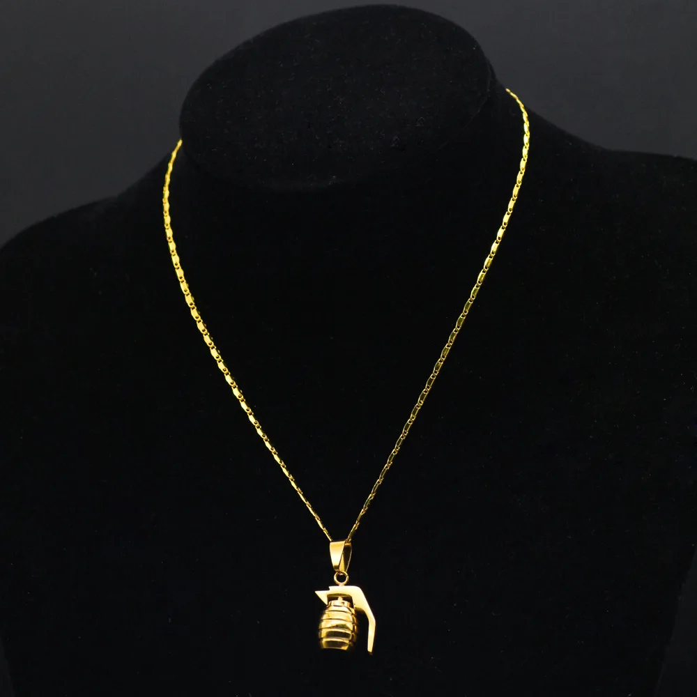 MCSAYS Fashion Jewelry Soecial Design Hand Grenade Pendant Hiphop Titanium Necklace Army Cool Mens 4JB | Украшения и аксессуары