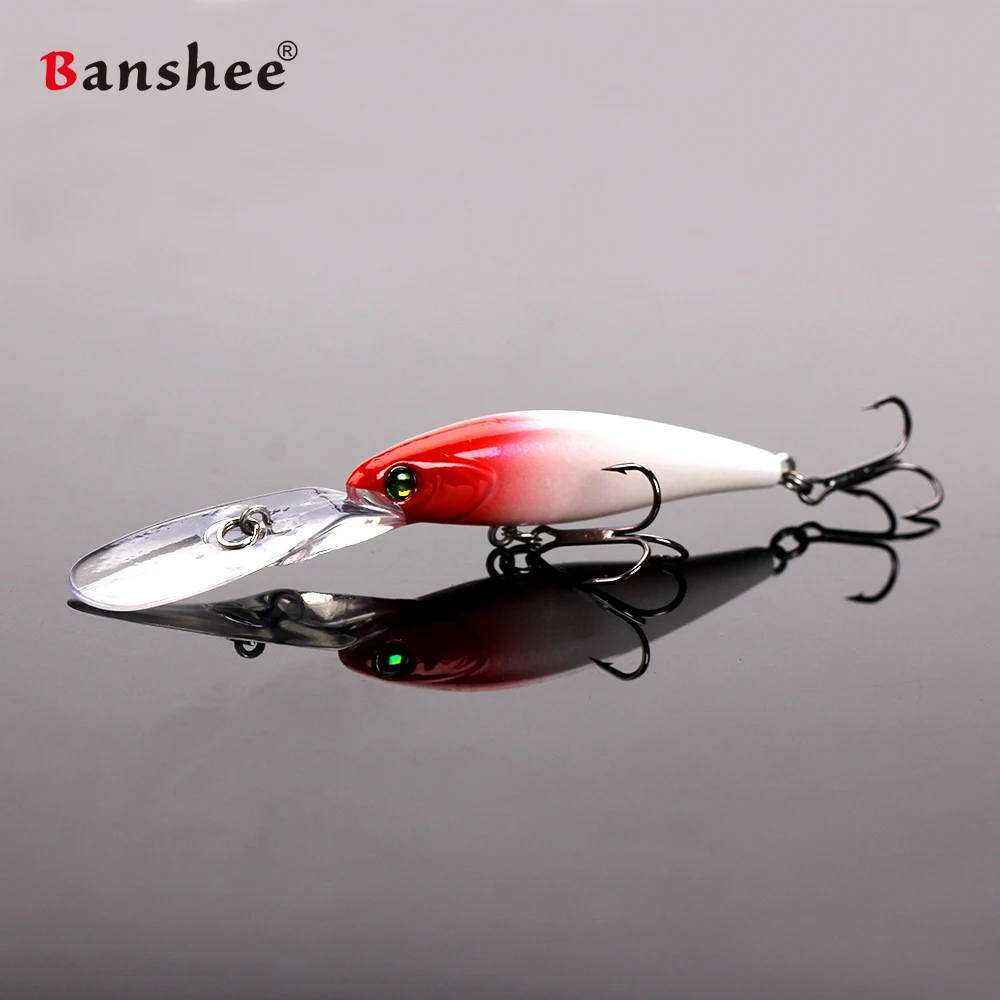 Banshee 65mm 5.8g Jerkbait Lure Deep Diving Wobblers For Pike Perch Black Minnow Crankbaits Fishing Lures Hard Bait For Floating