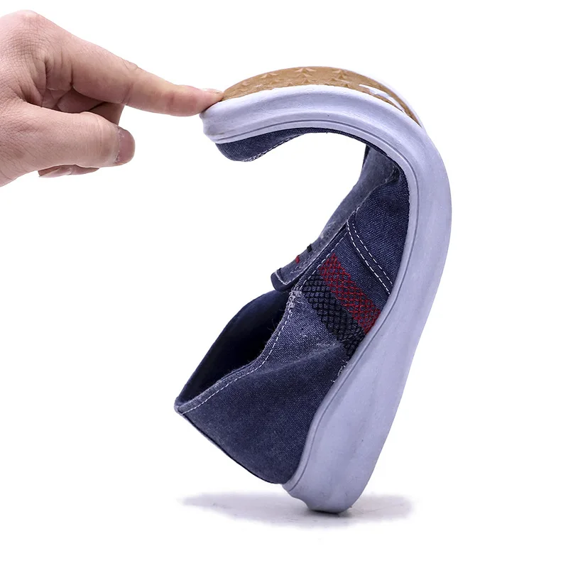 Мужские кроссовки из джинсовой ткани в стиле ретро синие джинсовые повседневные