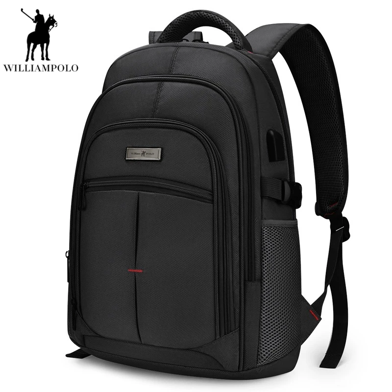 Многофункциональный мужской рюкзак Williampolo брендовый Повседневный мягкий