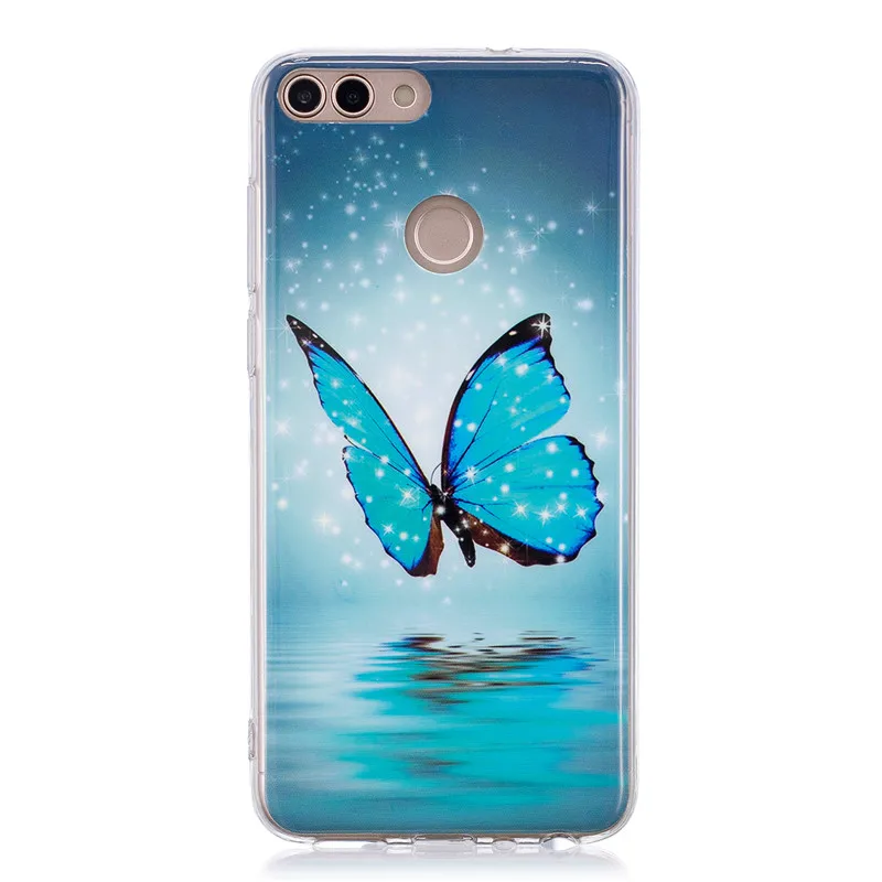 Huawei P Smart чехол Световой Мягкие ТПУ Силиконовые Телефон задняя крышка Защитный