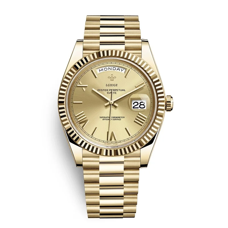 

Mens Gold Watch Geneva Top Brand luxury watch men japan miyota quartz watch men waterproof AAA wrist watch montre homme 2019